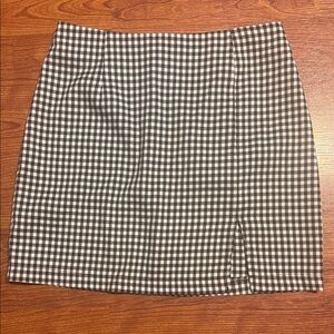 Wild Fable Black and White Gingham Pencil Skirt
